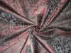 Silk Brocade fabric Metallic Red &amp; Black color BRO236[5]