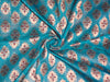 Silk Brocade fabric Semi Sheer Metallic Gold,Dark Red & Blue color 44" wide BRO237[4]