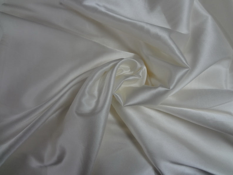 Silk satin with lycra/spandex 54&quot; wide~ ivory**