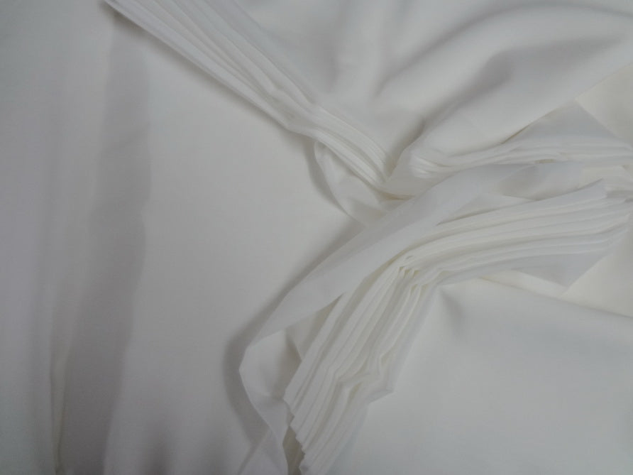 Silk georgette with lycra/spandex 44&quot; wide~ ivory*