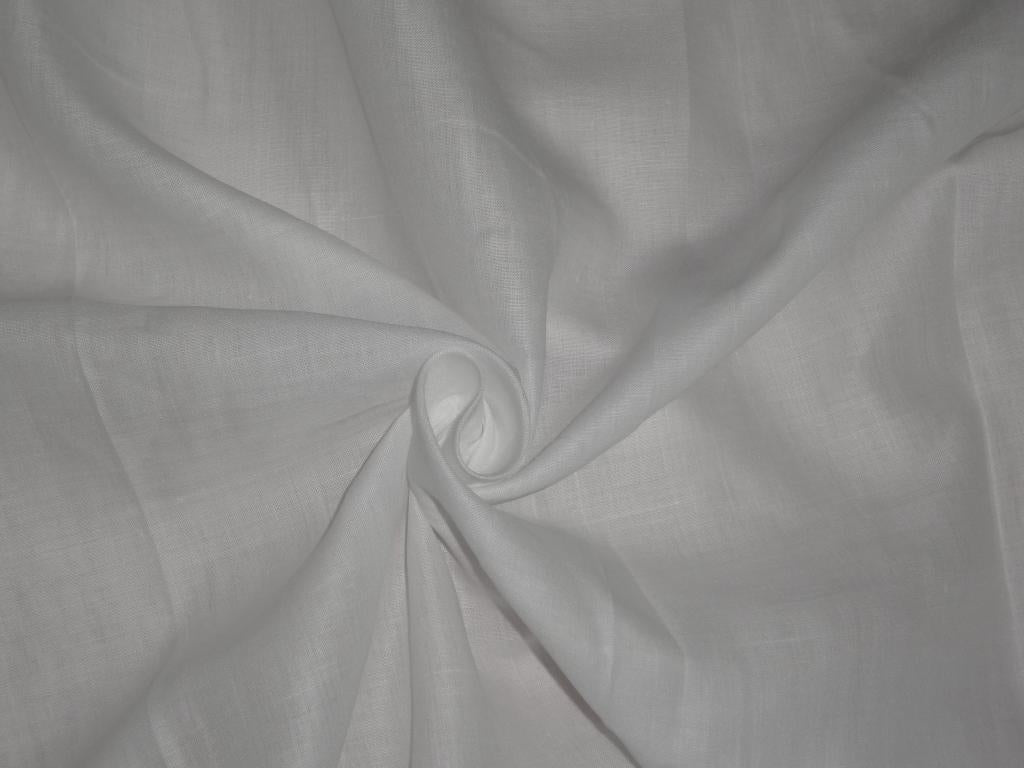 100 % Pure Heavy Linen Fabric ivory white colour 56" wide Dyeable [1304]
