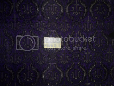 Pure SILK BROCADE vestment FABRIC Purple color 44" wide BRO246[4]