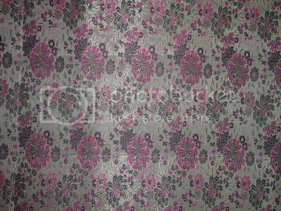 Silk Brocade fabric Green,Metallic Gold & Pink Color 44" wide BRO249[1]
