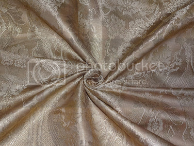 Silk Brocade fabric Gold Color & Metallic Gold 44" wide by the yard BRO250[2]