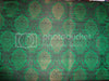 SILK BROCADE FABRIC Green, Black & Metallic Bronze color 44" wide BRO250[5]