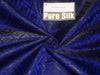 Pure SILK BROCADE FABRIC Blue & Black color 44" wide BRO260[5]