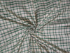 100% Pure Silk Taffeta Fabric Green &amp; Ivory Color plaids 54&quot; wide TAFC40[2]
