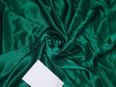 100% PURE SILK SATIN FABRIC 120 GRAMS GREEN COLOR 44&quot; wide
