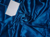 100% PURE SILK SATIN FABRIC 80 GRAMS BLUE COLOR 44&quot; wide
