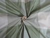 PURE SILK TAFFETA FABRIC Pastel Green &amp; Ivory COLOR Stripes 54&quot; wide