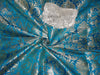 HEAVY SILK BROCADE FABRIC TURQUOISE BLUE X METALLIC GOLD COLOR 36" wide BRO491[3]