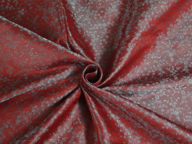 Silk Brocade Fabric Rusty Red Color 44" WIDE BRO270[2]