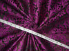 SILK BROCADE FABRIC VOILET BLACK &amp; METALLIC GOLD COLOUR 44&quot;