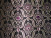 Silk Brocade Fabric Purple,Black &amp; Metallic Gold color 34" wide BRO273[2]
