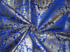 Heavy Silk Brocade Fabric Royal Blue x Metallic Gold Color 36" WIDE BRO502[2]