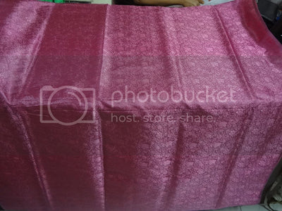 SILK BROCADE FABRIC Pink 44&quot;