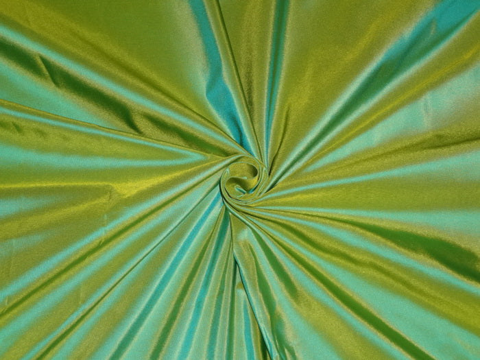 silk taffeta iridescent green/yellow~ princess* 130 grams 54" wide TAF214[1]