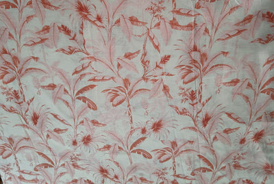 100% linen x cotton fabric beautiful floral print eggshell ~ 58&quot; wide