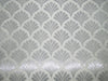 Silk Brocade fabric white x metallic silver color 44" wide BRO789[2]