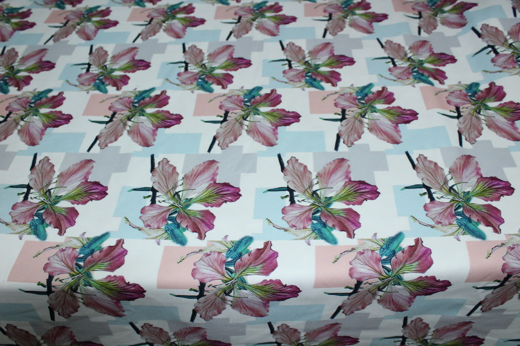 Scuba Crepe Stretch Jersey Knit Dress fabric 58 digital print #2[9045]