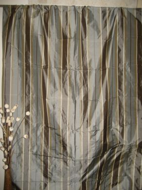 olive grey w/ chocolate brown stripes