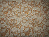 100% Linen Brown printed Fabric ~ 58&quot; wide