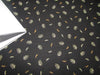 100% Linen Printed Jet Black color Fabric ~ 58&quot; wide