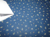 100% Linen Printed Bright Blue color Fabric ~ 58&quot; wide