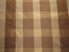 100% PURE SILK TAFFETA FABRIC shades of brown PLAIDS 54" wideTAFC60[2]