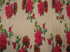Polyester Pleated Printed Georgette Pastel Peach Fabric ~ 44&quot; wide