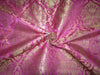 Silk Brocade fabric pink x metallic gold color 36" wide BRO717[3]