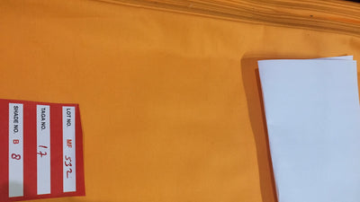 100% COTTON TWILL FABRIC CARROT ORANGE colour [ RICHMAN ] 58" wide [10221]