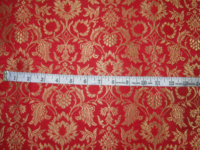 Silk Brocade fabric red x metallic gold color 44" wide BRO719A[1]