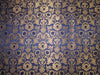 Silk Brocade fabric navy blue x metallic gold color 44" wide BRO719A[3]