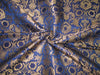Silk Brocade fabric navy blue x metallic gold color 44" wide BRO719A[3]