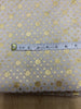 Chanderi silk fabric natural white dyeable with golden polka dots 44&quot; wide [11067]