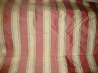 Silk taffeta awesome red stripes 54&quot; wide