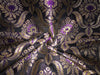 Silk Brocade Fabric Purple,Black & Metallic Gold color 34" wide BRO273[1]