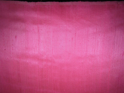 100% pure silk dupioni fabric pink 44&quot; with slubs