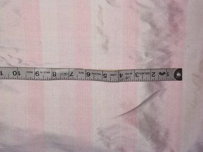 100% silk dupion continuous length has 3 shades of pale pink stripes DUPS23[1]