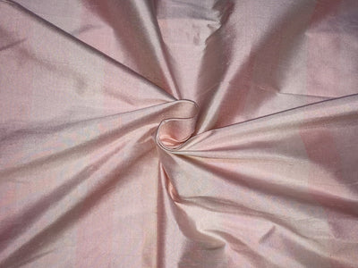 100% silk dupion continuous length has 3 shades of pale pink stripes DUPS23[1]