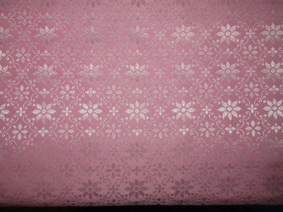 Silk Brocade fabric pink x metallic silver color 58"wide BRO800[4]