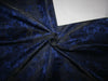 Silk Brocade Vestment Fabric Dark Navy Blue &amp; Black color BRO235[5]