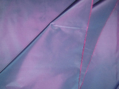 100% Pure Silk Taffeta 32 MOMME Pink x Blue color 54&quot; wide.