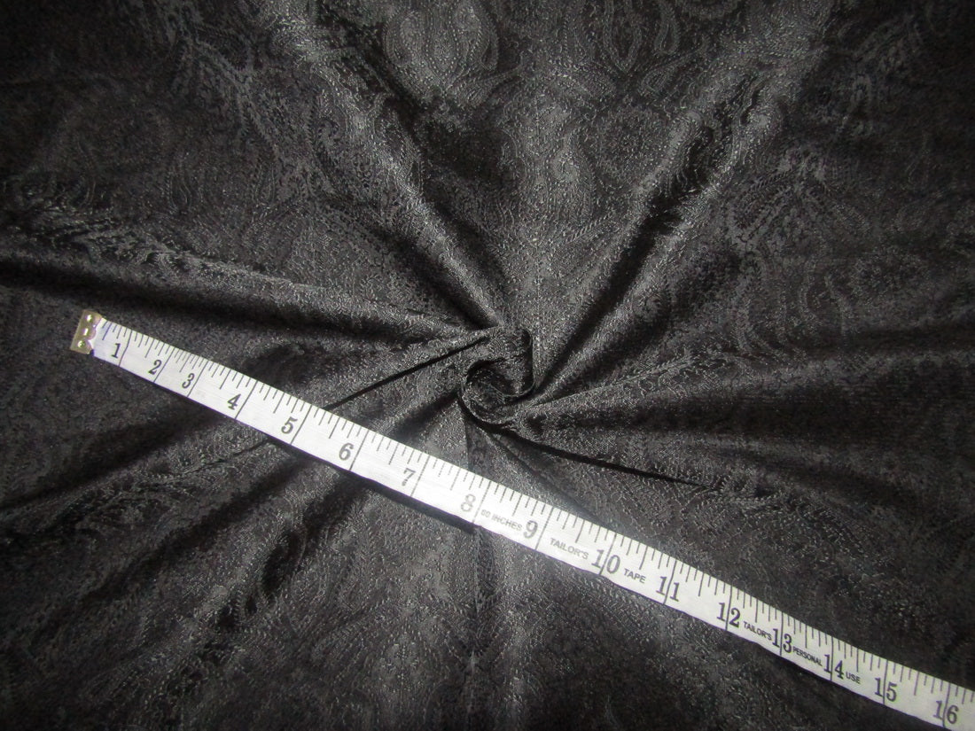Silk Brocade Fabric Width 44&quot; Black colourBRO26[3]