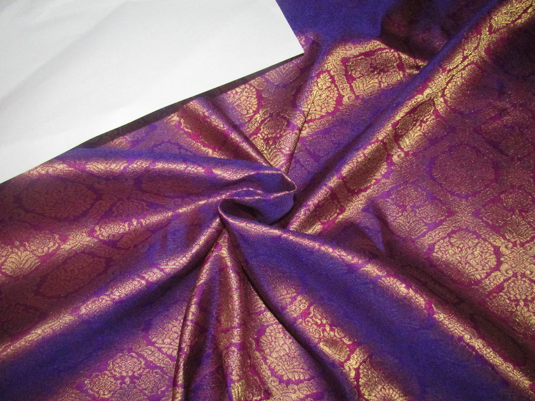 100% Pure Silk Brocade fabric 44