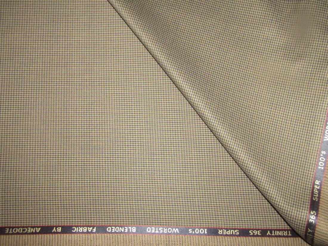 woolen fabric tan and black 58&quot; wide