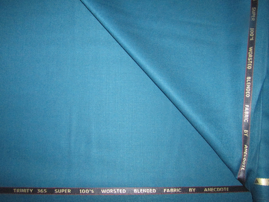 woolen fabric teal 58&quot; wide