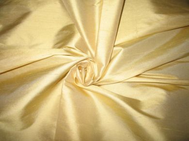 yellow butter colour dupioni silk fabric 44&quot; wide