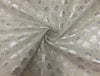 Cotton Chanderi silk fabric dyeable natural white with silver motifs 44" wide